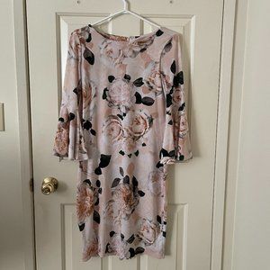 Calvin Klein Floral Flared Sleeves Dress Size 4